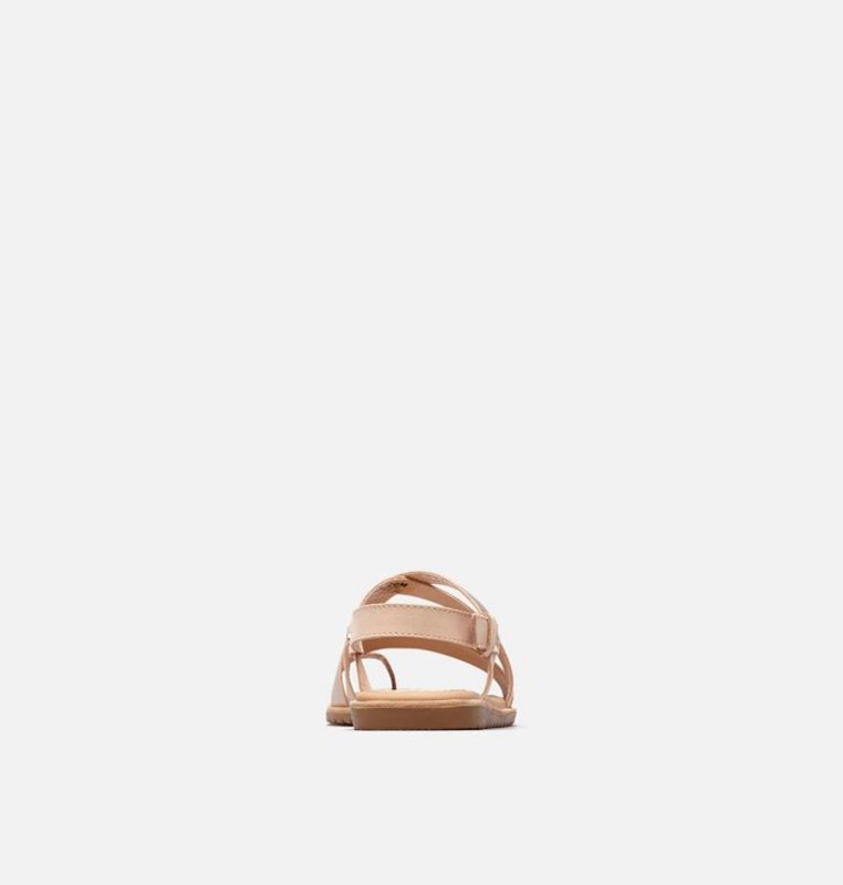 Sorel Dam Sandaler Beige/Brun - Ella™ Criss Cross Flat - JRN-138760